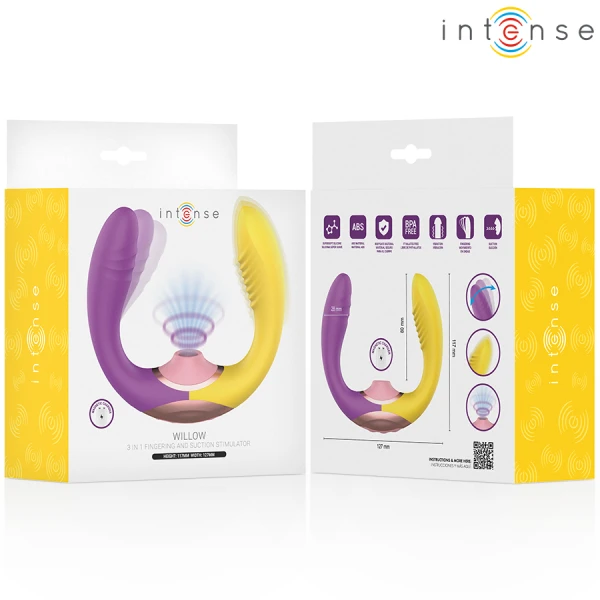 Intense Willow 3-in-1 Zuig- en Vibratiestimulator met 10 programma's
