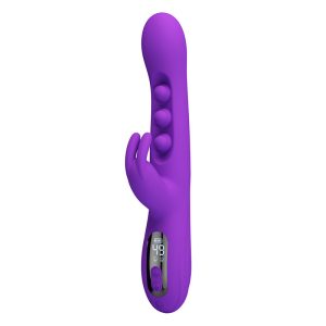 Pretty Love Sabien Rabbit Vibrator mit Klopfstimulation und LED-Display, lila – Bild 6