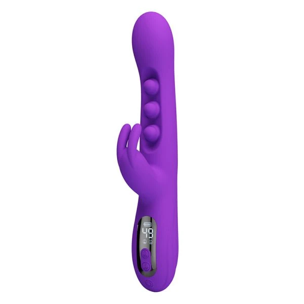 Pretty Love Sabien Rabbit Vibrator mit Klopfstimulation und LED-Display, lila