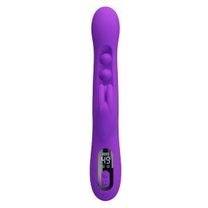 Pretty Love Sabien Rabbit Vibrator mit Klopfstimulation und LED-Display, lila – Bild 7