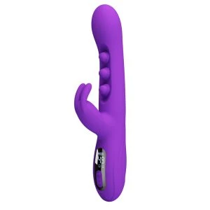 Pretty Love Sabien Rabbit Vibrator met klopstimulatie en LED-display, paars