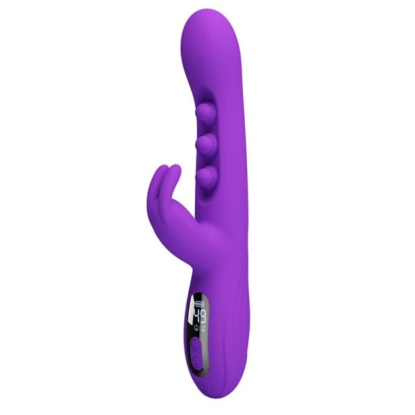 Pretty Love Sabien Rabbit Vibrator mit Klopfstimulation und LED-Display, lila