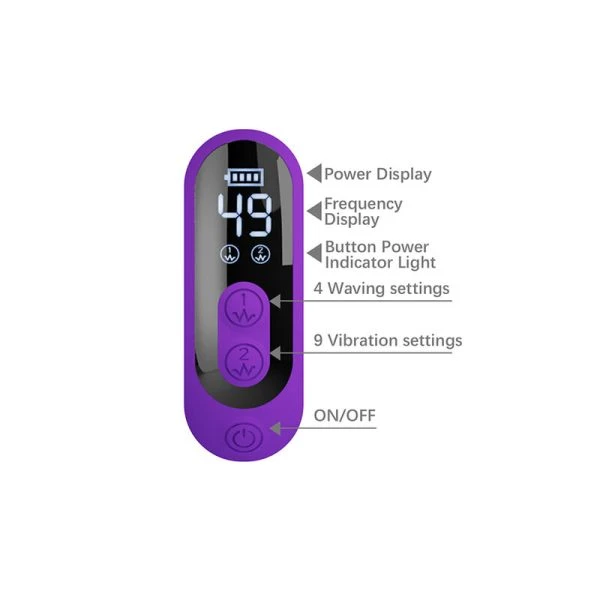 Pretty Love Sabien Rabbit Vibrator mit Klopfstimulation und LED-Display, lila