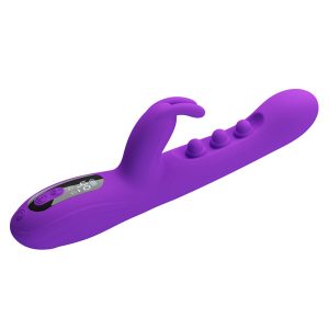 Pretty Love Sabien Rabbit Vibrator mit Klopfstimulation und LED-Display, lila – Bild 3