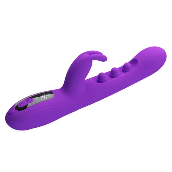 Pretty Love Sabien Rabbit Vibrator mit Klopfstimulation und LED-Display, lila