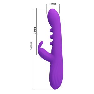 Pretty Love Sabien Rabbit Vibrator mit Klopfstimulation und LED-Display, lila – Bild 8