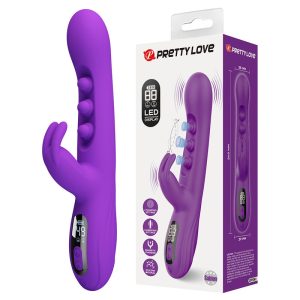 Pretty Love Sabien Rabbit Vibrator mit Klopfstimulation und LED-Display, lila – Bild 2