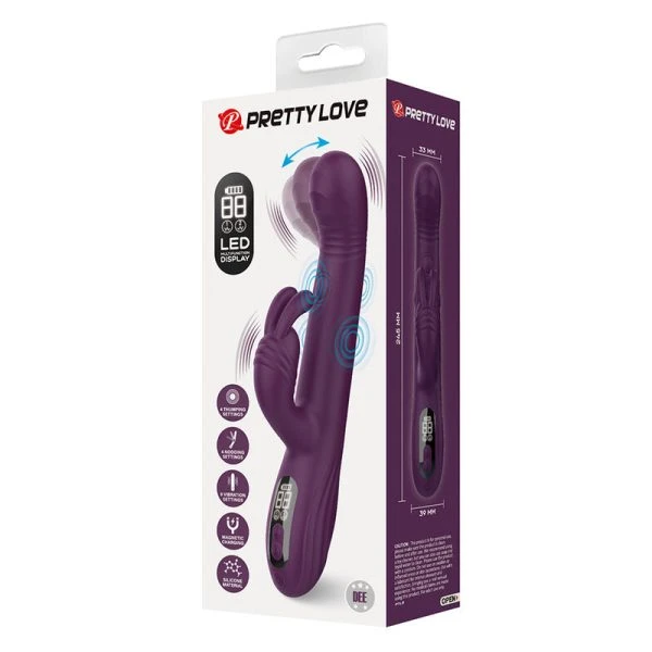 Pretty Love Multifunctionele konijnenvibrator met oscillatie- en percussiefunctie, Paars Pretty Love Multifunctionele konijnenvibrator met oscillatie- en percussiefunctie, Paars