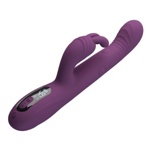 Pretty Love Multifunctionele konijnenvibrator met oscillatie- en percussiefunctie, Paars Pretty Love Multifunctionele konijnenvibrator met oscillatie- en percussiefunctie, Paars - Afbeelding 4