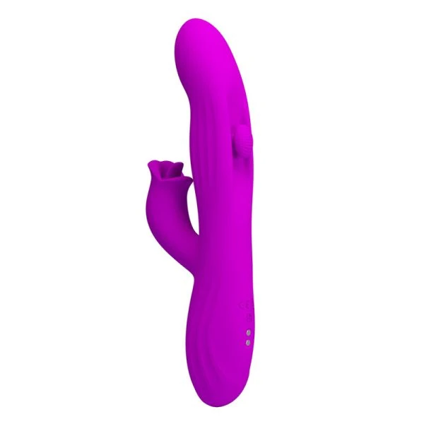 Pretty Love Yalanda Hase Vibrator met clitorisstimulator en LED-display, paars