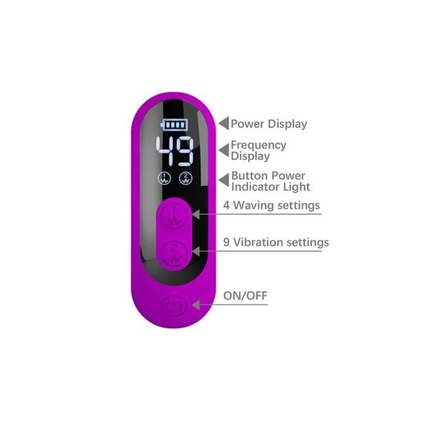 Pretty Love Yalanda Hase Vibrator met clitorisstimulator en LED-display, paars