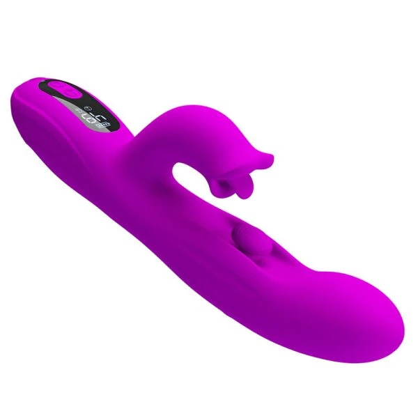 Pretty Love Yalanda Hase Vibrator met clitorisstimulator en LED-display, paars