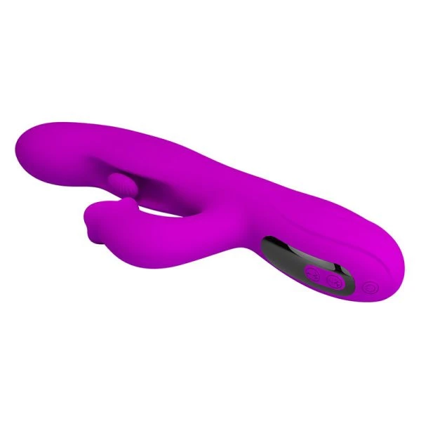 Pretty Love Yalanda Hase Vibrator met clitorisstimulator en LED-display, paars