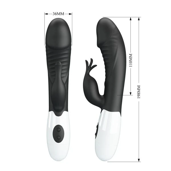 Pretty Love Rabbit-Vibrator Rasmussen 30 functies Zwart Pretty Love Rabbit-Vibrator Rasmussen 30 functies Zwart