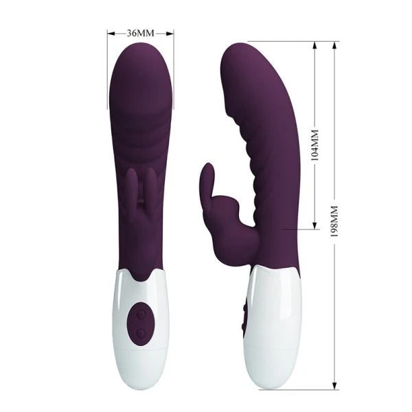 Pretty Love Naughty Bunny Rabbit-Vibrator mit 30 Funktionen, lila