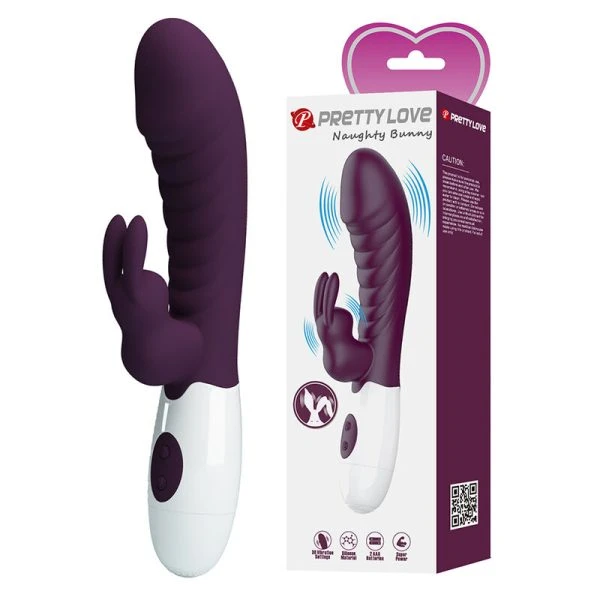 Pretty Love Naughty Bunny Rabbit-Vibrator mit 30 Funktionen, lila