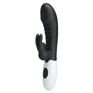 Pretty Love Naughty Bunny Vibrator met Clitorisstimulator 30 functies Zwart