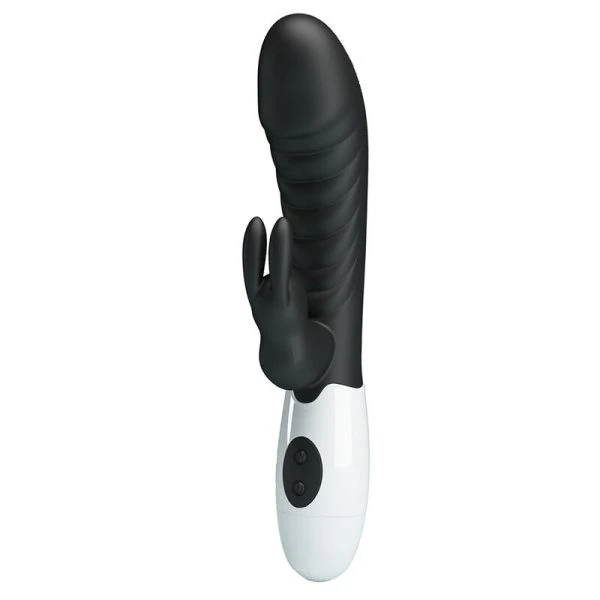 Pretty Love Naughty Bunny Vibrator met Clitorisstimulator 30 functies Zwart