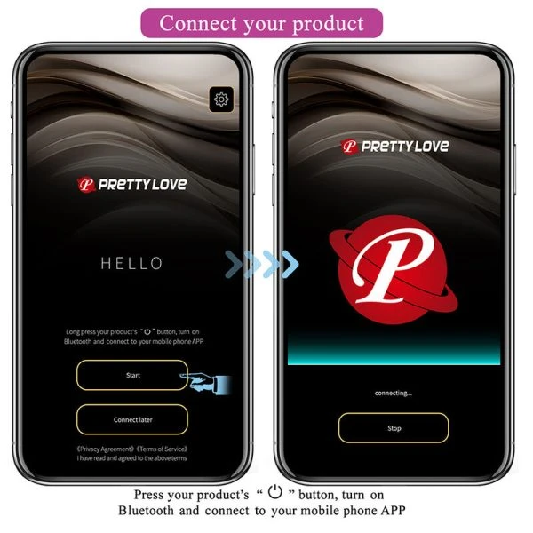 Pretty Love Klay Stoot-Ei-Vibrator met app-bediening, Paars
