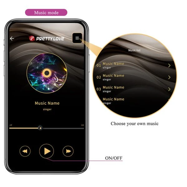 Pretty Love Klay Stoot-Ei-Vibrator met app-bediening, Paars
