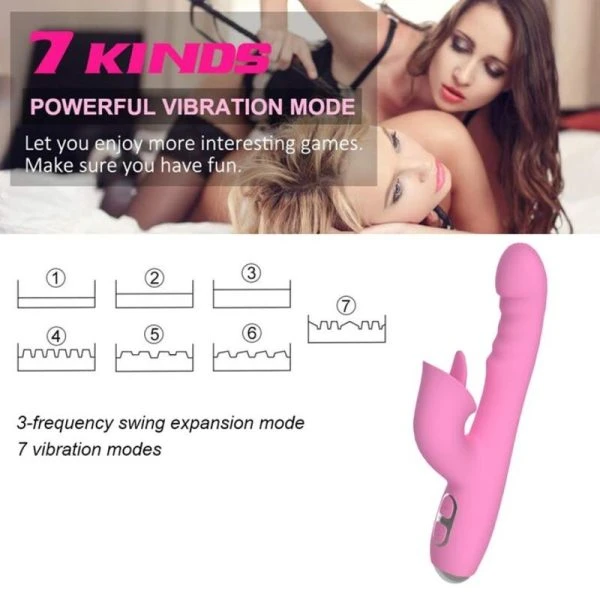 Nalone Magic Stick Rabbit Vibrator mit Klitorisreizer, rosa Nalone Magic Stick Rabbit Vibrator mit Klitorisreizer, rosa
