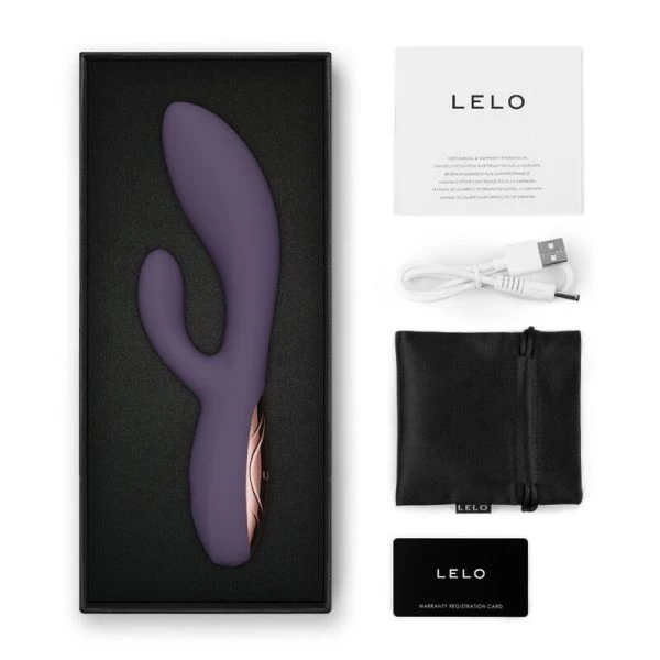 Lelo INA Thrust Rabbit Vibrator mit Stoßfunktion und Klitorisreizer, lila