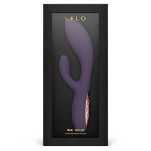 Lelo INA Thrust Rabbit Vibrator mit Stoßfunktion und Klitorisreizer, lila – Bild 12