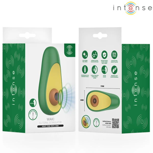 Intense Waki Avocado Klitoris-Saugstimulator, Silikon Intense Waki Avocado Klitoris-Saugstimulator, Silikon