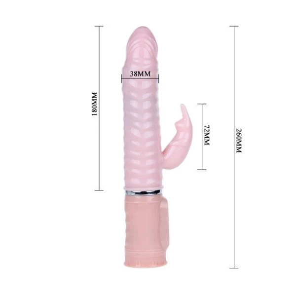 Baile Hitze Fire Bunny Rampante Vibrator met verwarmingsfunctie 27 cm