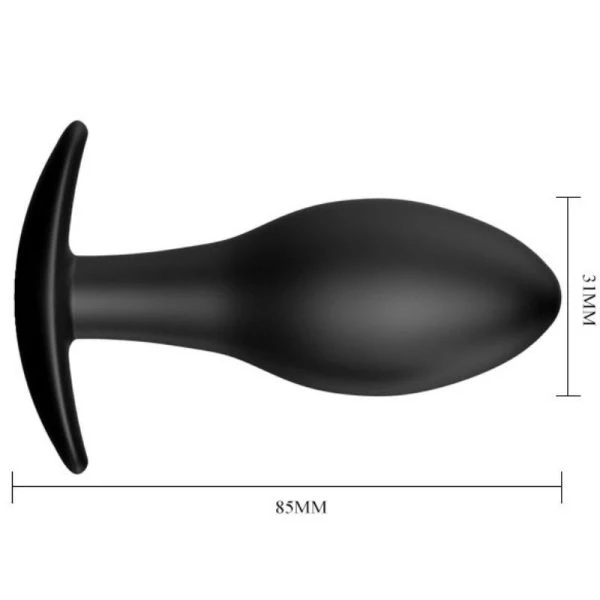 Pretty Love Aarsplug Siliconenanker met ergonomisch ontwerp Zwart