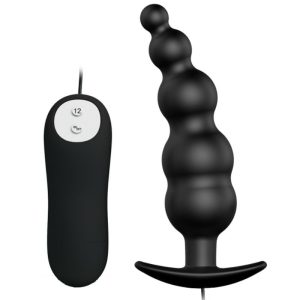 Pretty Love Analvibrator aus Silikon mit 12 Modi und Fernbedienung schwarz – Bild 1