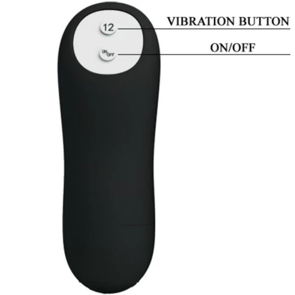Pretty Love Analvibrator aus Silikon mit 12 Modi und Fernbedienung schwarz
