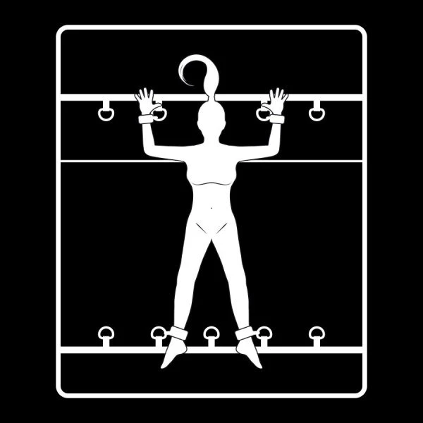 Fetish Submissive Luxus-Bedkoppelingsset met Neopreen-voering