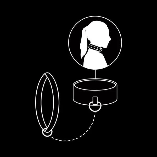 Fetish Submissive Kettenhalskette mit Neopren-Futter