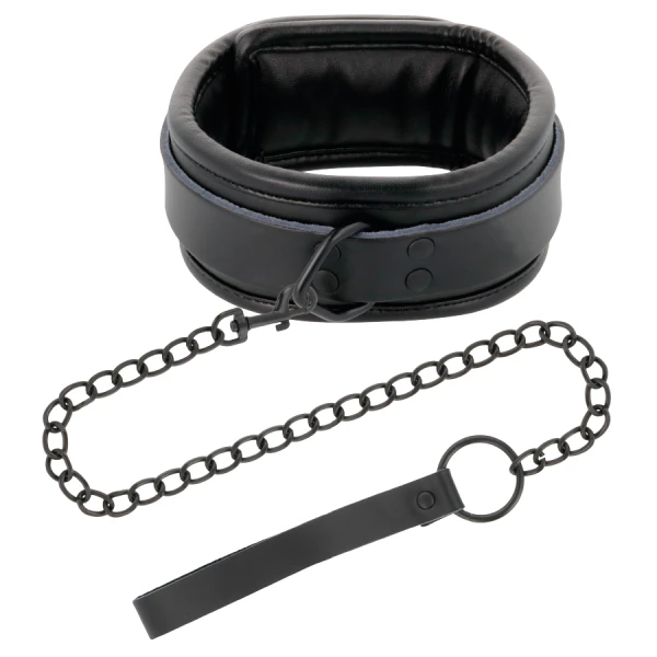Darkness Handboeien en Halsband van Leder met Lijn