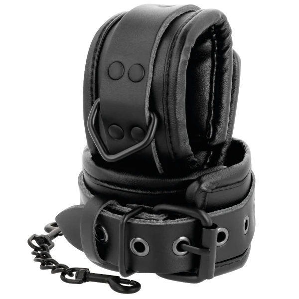 Darkness Handboeien en Halsband van Leder met Lijn