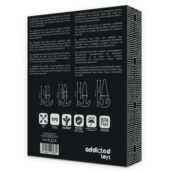 Addicted Toys Anale plugset met 4 plugs voor afwisselende stimulatie