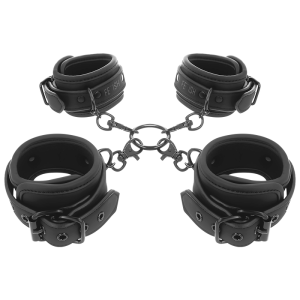 Fetish Submissive Handschellen-Set für Hand- und Knöchel mit Neopren-Futter Fetish Submissive Handschellen-Set für Hand- und Knöchel mit Neopren-Futter – Bild 1