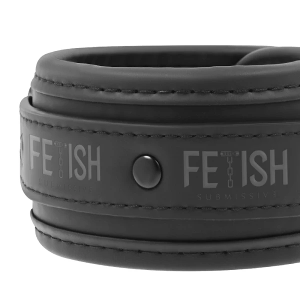 Fetish Submissieve Halsketting en Handboeien Set van veganistisch Leder