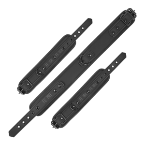 Fetish Submissieve Halsketting en Handboeien Set van veganistisch Leder Fetish Submissieve Halsketting en Handboeien Set van veganistisch Leder - Afbeelding 5