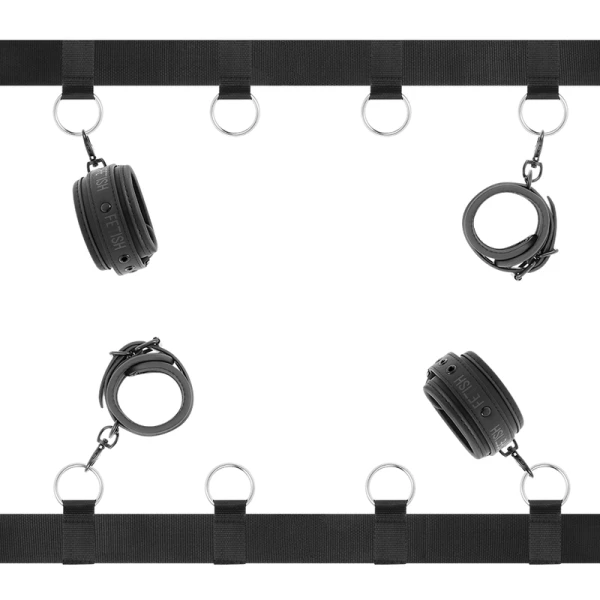 Fetish Submissive Luxus-Bedkoppelingsset met Neopreen-voering