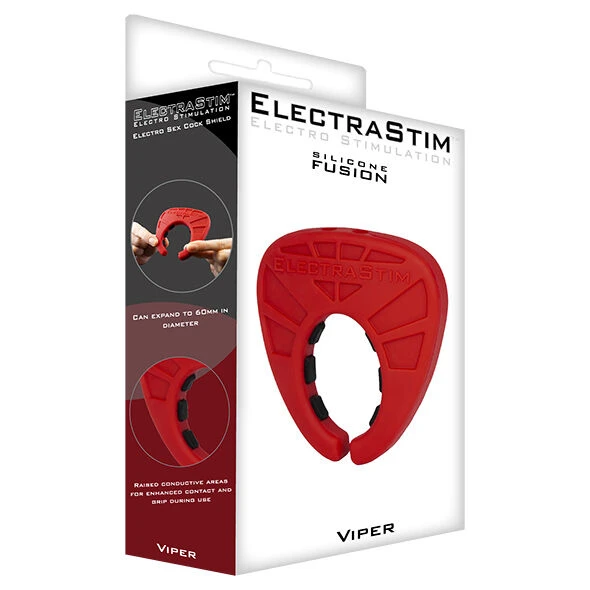 Electrastim Silikon-Fusion Viper Penisring voor Elektroseks