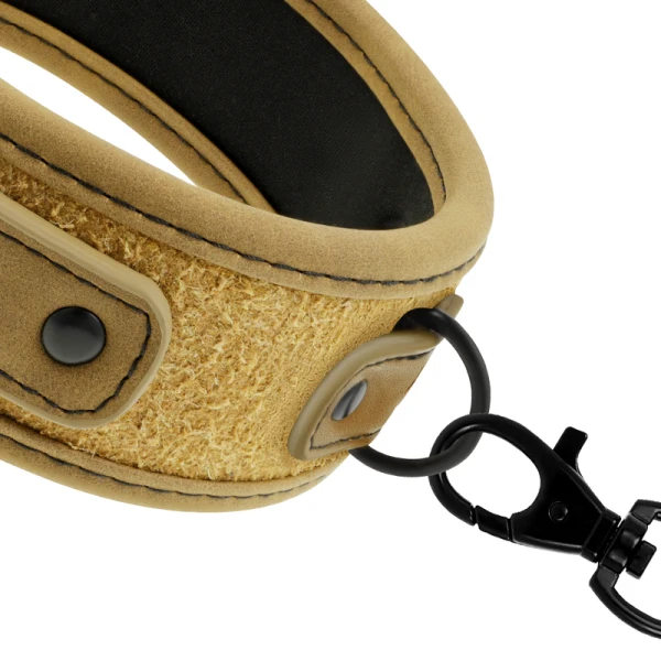 Fetish Submissive Neopreen-gevoerde Ketting met Handboeien en Halsband Fetish Submissive Neopreen-gevoerde Ketting met Handboeien en Halsband