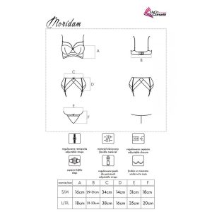 Livco Corsetti Fashion Strapshemd-Set mit BH, Höschen und Strumpfgürtel L/XL – Bild 8