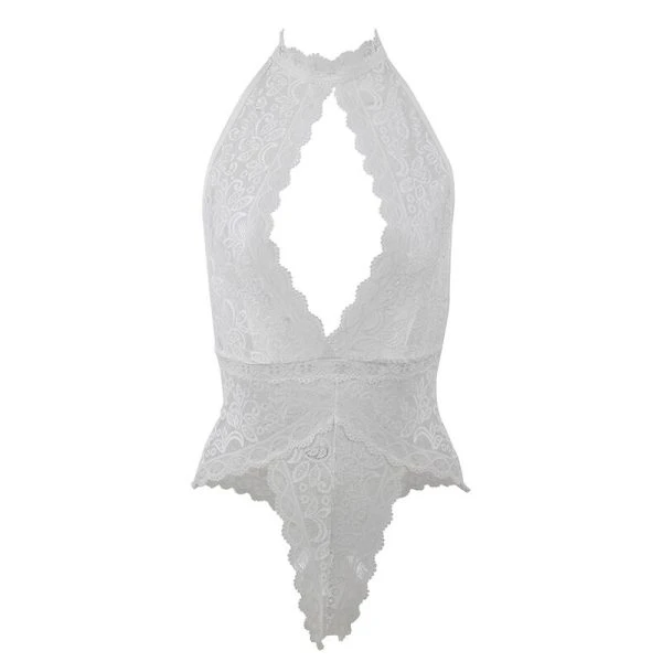 Subblime Kanten-Bodysuit in Wit S/M