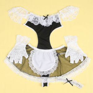 Subblime Sexy Zofenkostüm Zwart/Wit S/M Subblime Sexy Zofenkostüm Zwart/Wit S/M - Afbeelding 4
