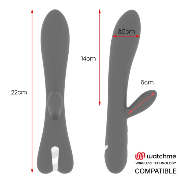 Brilly Glam Erik Vibrator met Watchme-afstandsbediening, siliconen, 22 cm