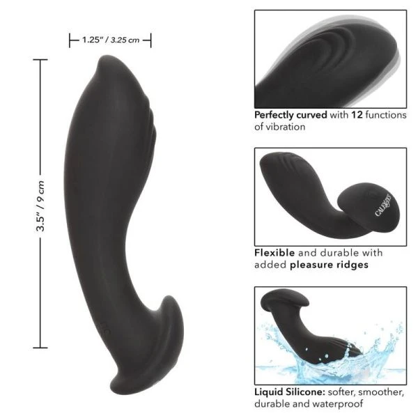 Calexotics Analplug van vloeibaar siliconen Eclipse Flex Probe met vibratie