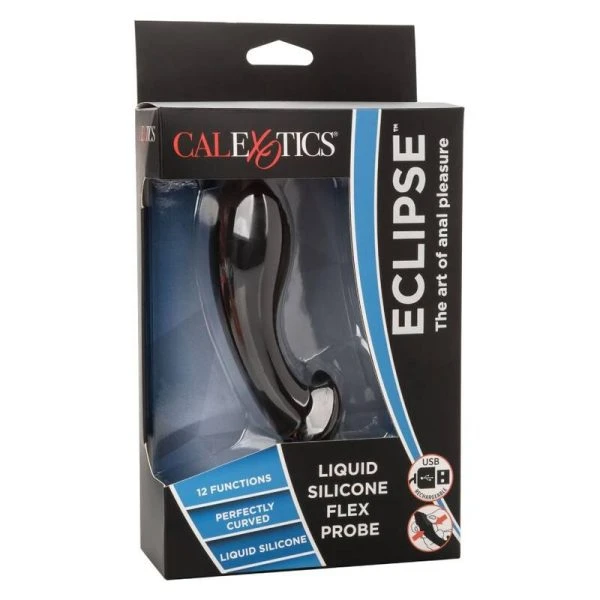 Calexotics Analplug van vloeibaar siliconen Eclipse Flex Probe met vibratie