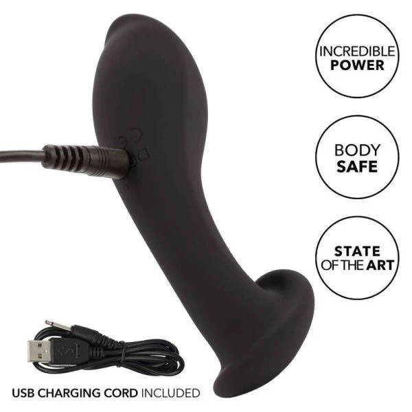 Calexotics Analplug van vloeibaar siliconen Eclipse Flex Probe met vibratie